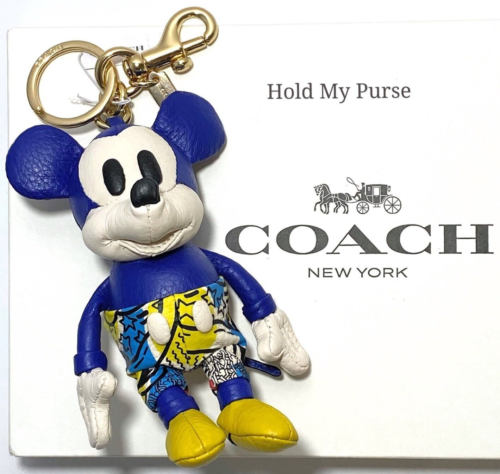 Coach x Disney x Keith Haring Mickey Mouse Collectible Bag Charm Sport shops Blue NWT