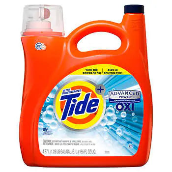 🚢(船運) Tide Advanced Power Ultra Concentrated Liquid Laundry with Oxi 4.87L 美國 Tide (汰漬) 超濃縮洗衣液勁量裝 4.87L