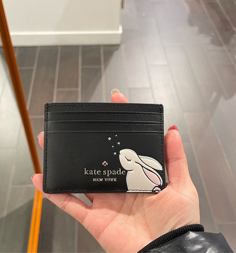 Kate Spade Bunbun Bunny Small Slim Card Holder