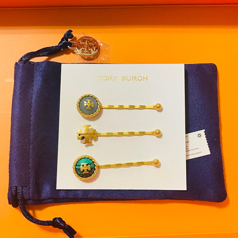 TORY BURCH marion women chain hair pin Set