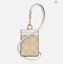 Coach Id Lanyard In Signature Canvas