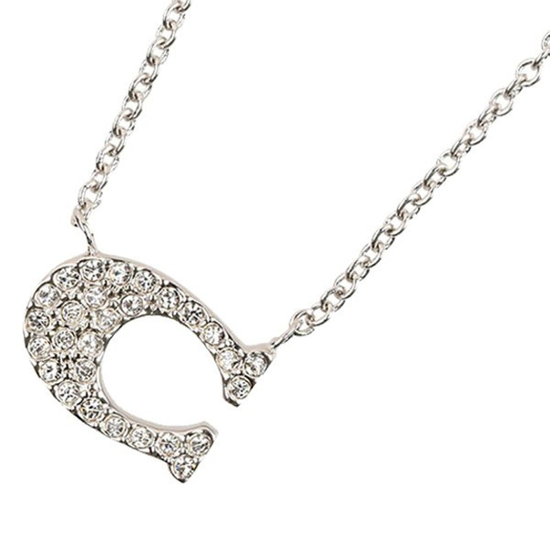 Coach pave hot sale signature necklace