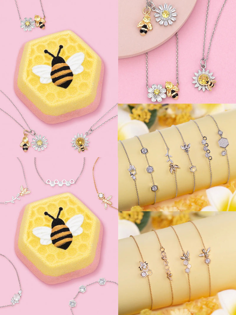 Charmed Aroma-Honey Bee Bath Bomb - Jewelry Collection 蜜蜂手鐲或頸鍊珠寶系列浴炸彈