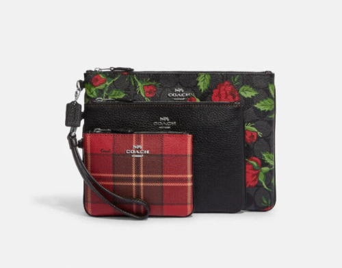 Coach Pouch Trio Signature Canvas (Mix Print)