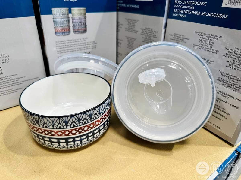 🚢(船運）Signature Housewares Storage Bowls with Lids 美國第一大品牌 Signature Housewares 陶瓷湯碗連蓋套裝(6個套)