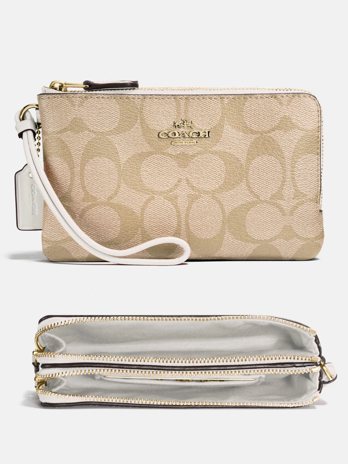 Coach Double Zip Wristlet and Watching sale ID case