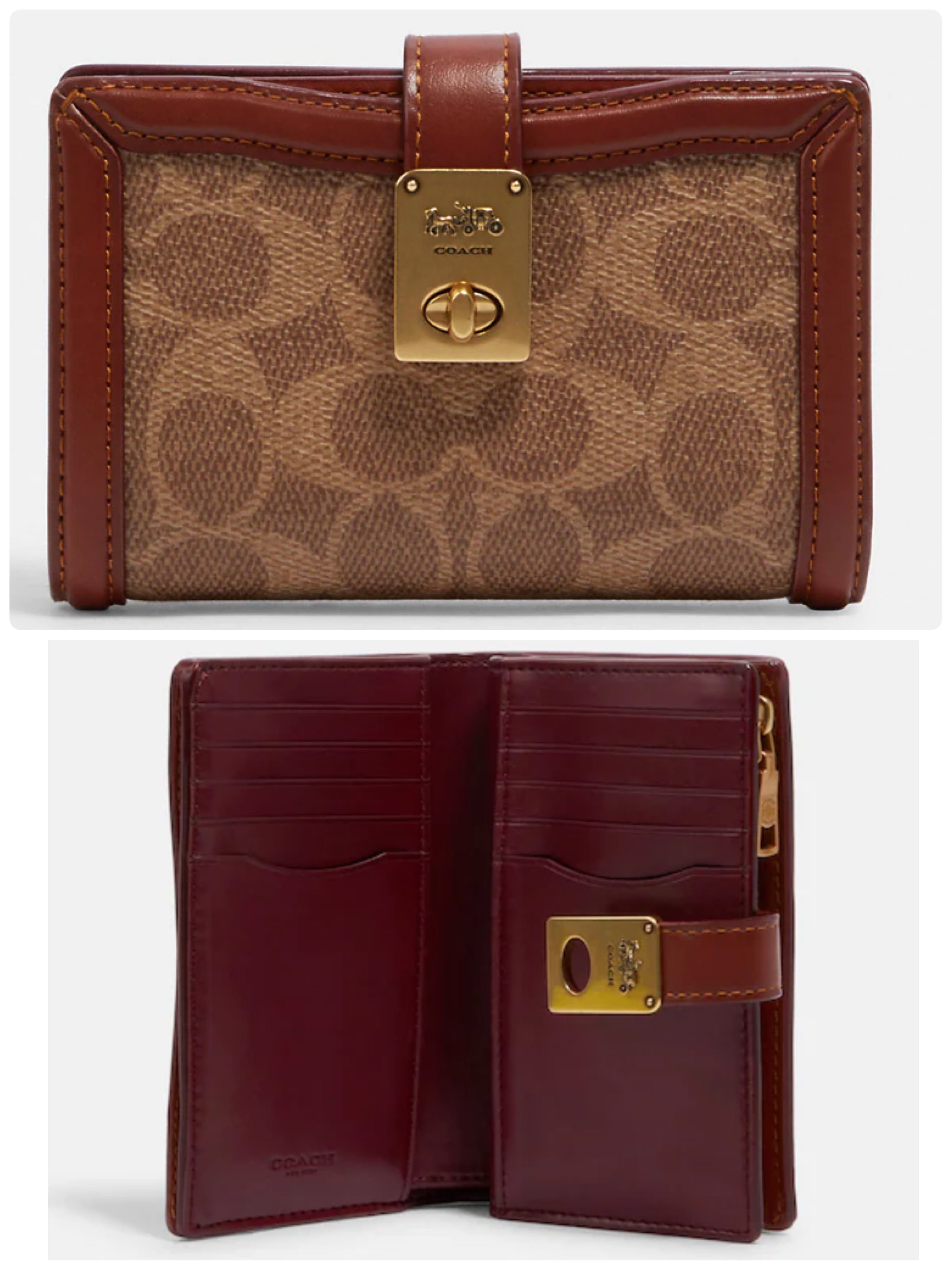 Hutton Wallet Coach Hutton Wallet In Signature Canvas