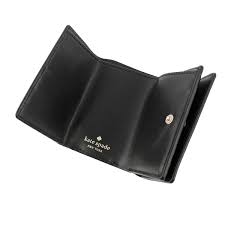 Kate Spade Staci Micro Tri Fold Wallet (Black)