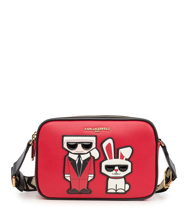 Karl Lagerfeld Paris MAYBELLE CAMERA CROSSBODY (LNY)-RED