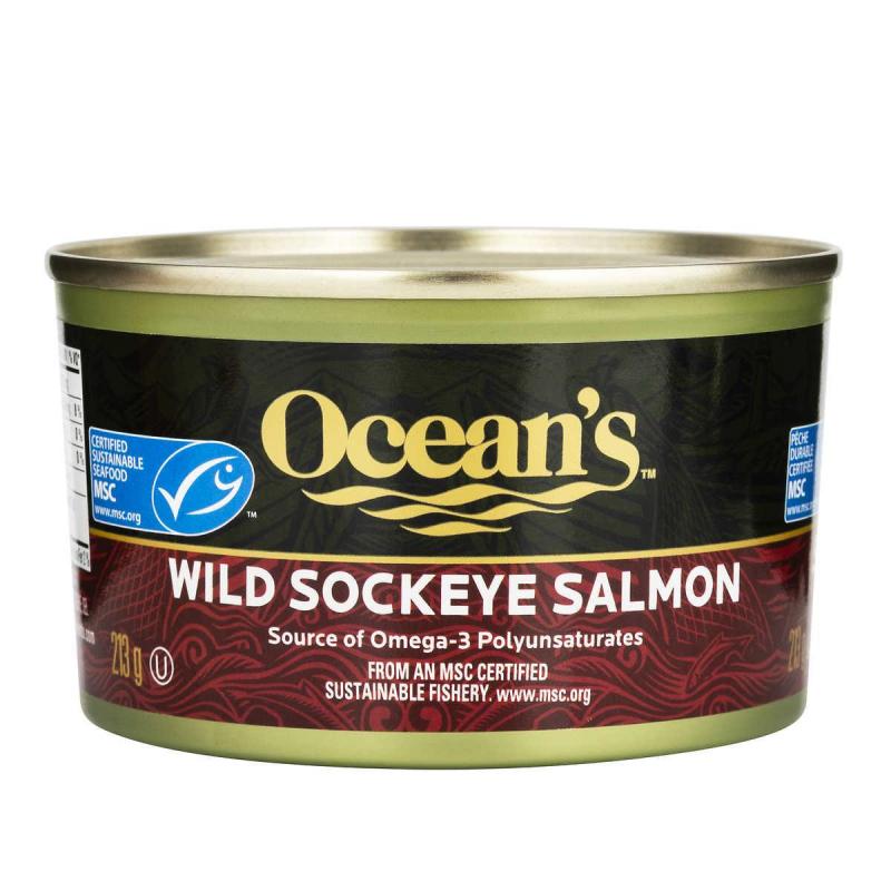 Ocean’s Wild Sockeye Salmon 加拿大野生三文魚罐頭 (213g x 4罐)