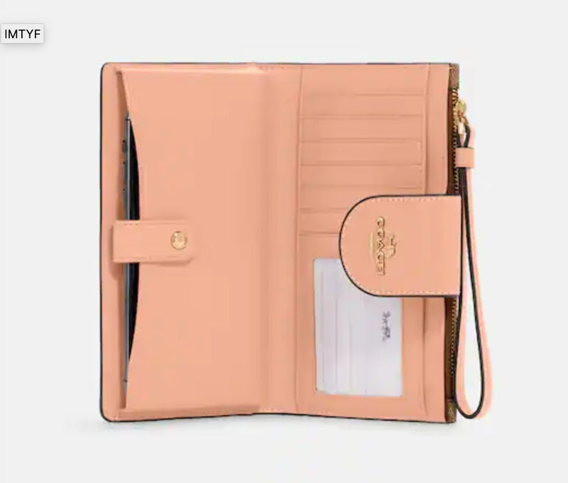 Coach Tech Wallet In Colorblock Signature Canvas